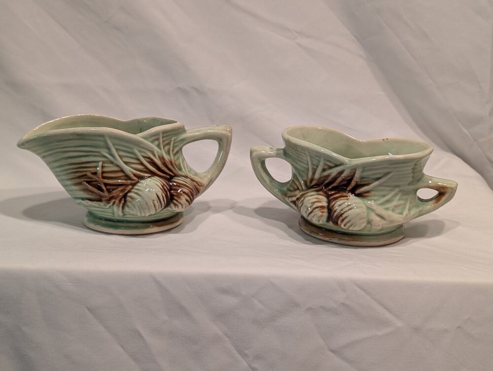 VTG McCoy Pine Cone Sugar & Creamer Set